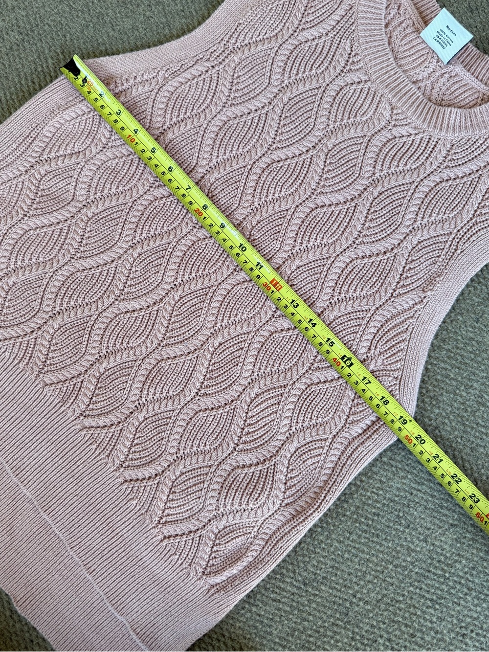 Varley Women's Teller Longline Knit Tank Misty Rose Size M Preppy Athleisure - Picture 6 of 7